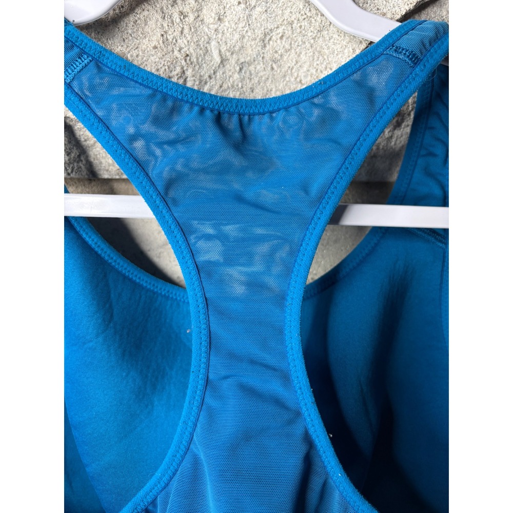 Old Navy Active Womens XL Teal Blue Racerback Mesh High Impact Sports Bra - Picture 5 of 7